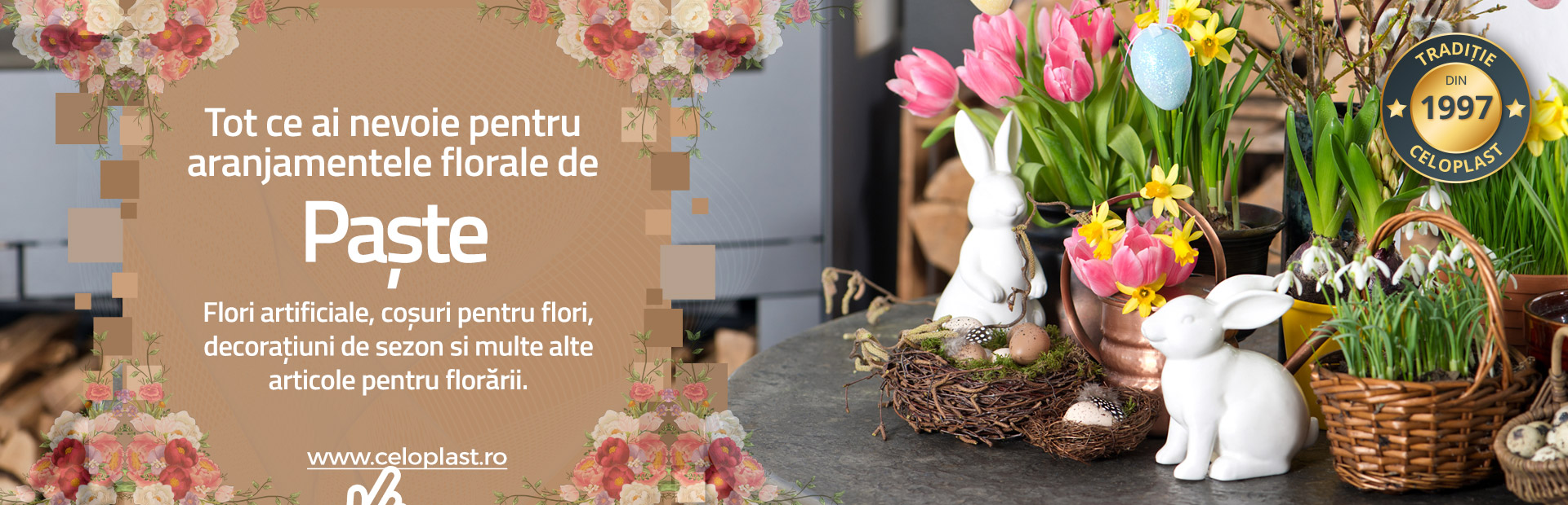 Ambalaje, decoratiuni si accesorii pentru flori. Produse de calitate la pret de importator, cu livrare in toata Romania.