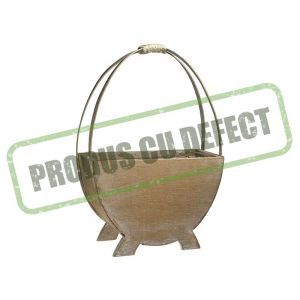 Cos lemn tip poseta+toarta pentru aranjamente florale