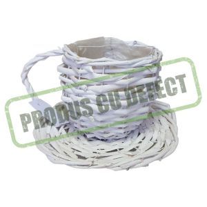 Cos rattan tip ceasca pentru aranjamente florale