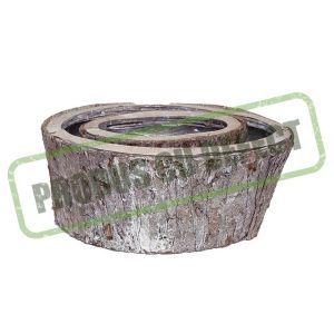 Cos oval scoarta pentru aranjamente florale set 2 buc