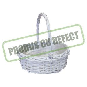 Cos oval rattan+toarta pentru aranjamente florale