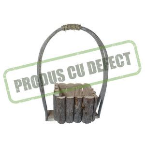 Cos patrat lemn+toarta pentru aranjamente florale