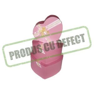 Cutii tip inima pentru flori set 3 buc