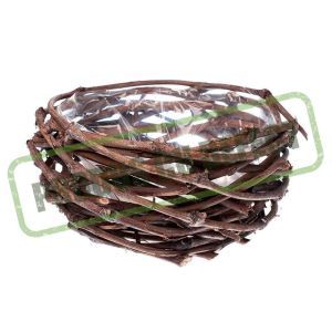 Cos rotund nuiele tip cuib pentru aranjamente florale