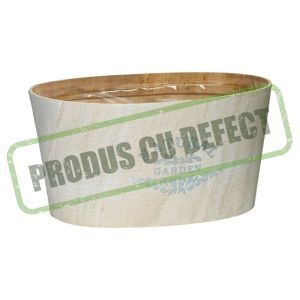 Cos oval lemn pentru aranjamente florale