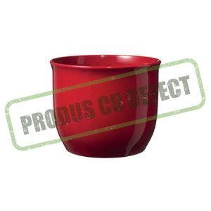 Vas ceramica rosu inchis pentru aranjamente florale