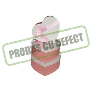 Cutii tip inima pentru flori set 3 buc