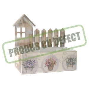 Ladita lemn+model pentru aranjamente florale