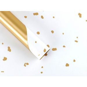 Ambalaj bicolor+pete aurii pentru flori set 20 buc