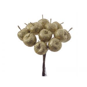 Buchet 12 merisoare color+sclipici pentru decoratiuni florale