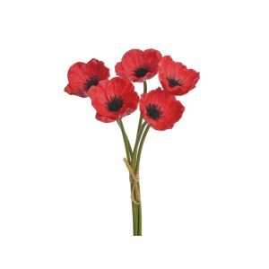 Buchet 5 fire anemone artificiale color pentru aranjamente florale