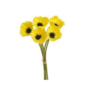 Buchet 5 fire anemone artificiale color pentru aranjamente florale
