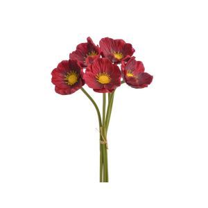Buchet 5 fire anemone artificiale color pentru aranjamente florale
