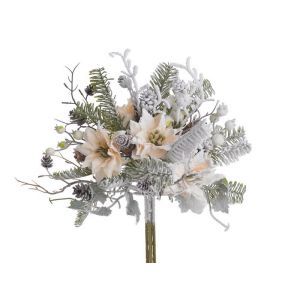 Buchet 6 crengute brad+zapada+con+flori pentru aranjamente florale