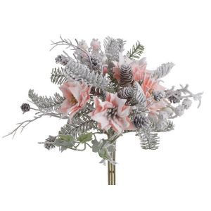 Buchet 6 crengute brad+zapada+con+flori pentru aranjamente florale