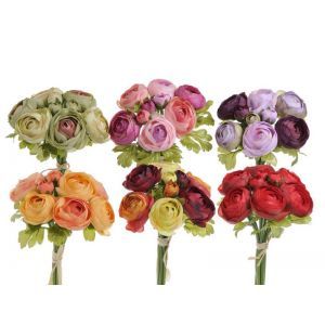 Buchet ranunculus 6 fire+ 3 boboci din flori artificiale