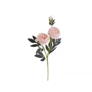 Bujor 2 flori cu boboc din flori artificiale