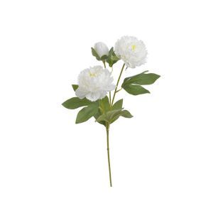 Bujor artificial 2 flori+boboc pentru aranjamente florale