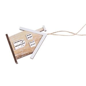 Casuta lemn+agatatoare pentru decoratiuni florale
