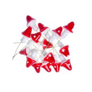 Ciuperci artificiale pentru aranjamente florale set 24 buc
