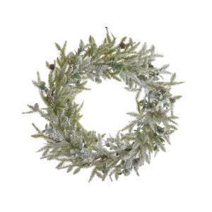 Coronita brad artificial+frunze+zapada pentru decoratiuni Craciun