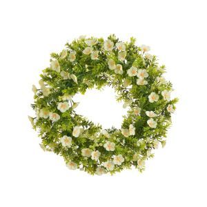 Coronita verdeata artificiala+flori pentru decoratiuni florale