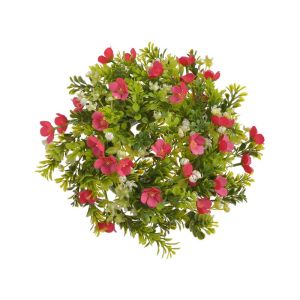 Coronita verdeata artificiala+floricele pentru decoratiuni florale