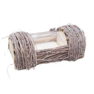 Cos dreptunghiular lemn+nuiele pentru aranjamente florale