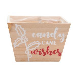 Cos lemn+model pentru aranjamente florale Craciun