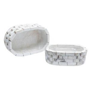 Cos lemn pentru aranjamente florale set 2 buc