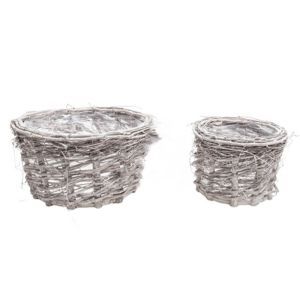 Cos nuiele+crengi pentru aranjamente florale set 2 buc