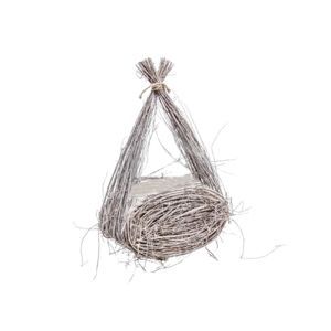 Cos oval lemn+buiele+toarta pentru aranjamente florale