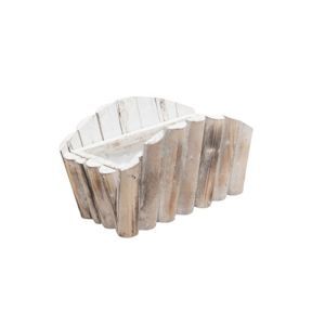 Cos oval lemn pentru aranjamente florale