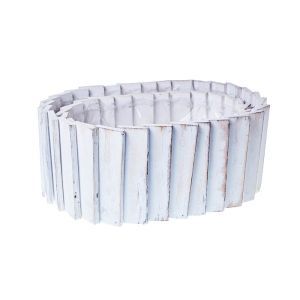 Cos oval lemn pentru aranjamente florale set 2 buc