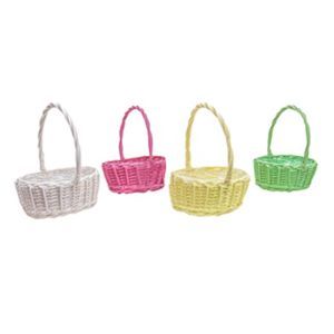 Cos oval rattan color+toarta pentru aranjamente florale