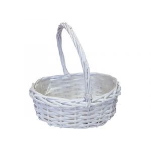 Cos oval rattan+toarta pentru aranjamente florale