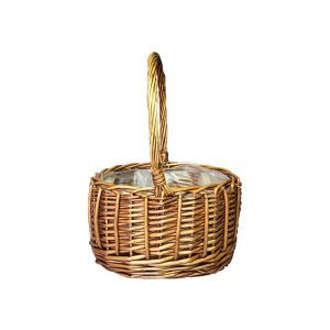 Cos oval rattan+toarta pentru aranjamente florale