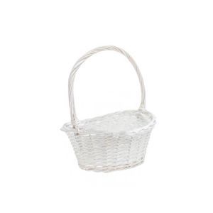 Cos oval rattan+toarta pentru aranjamente florale
