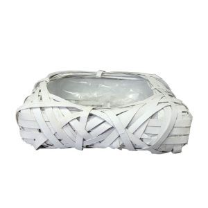 Cos patrat rattan pentru aranjamente florale