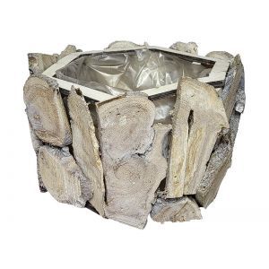 Cos lemn+scoarta pentru aranjamente florale