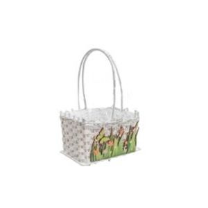 Cos rattan+decor+toarta pentru aranjamente florale