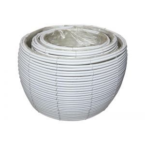 Cos rotund color+picioare pentru aranjamente florale set 3 buc