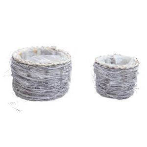 Cos rotund nuiele pentru aranjamente florale set 2 buc
