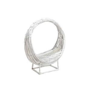 Cos rotund rattan+supot pentru aranjamente florale