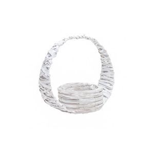Cos rotund rattan+toarta pentru aranjamente florale
