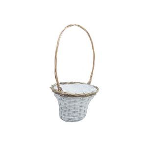 Cos rotund rattan+toarta pentru aranjamente florale