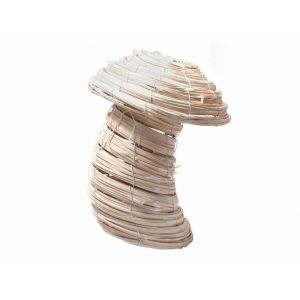Cos tip ciuperca rattan alb 26 cm