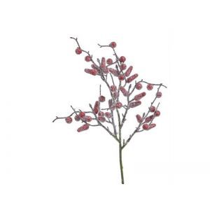 Crenguta bobite rosii + zapada 38 cm pentru aranjamente florale