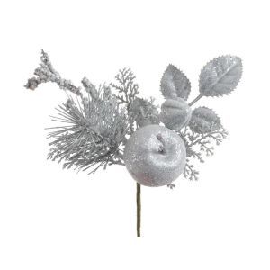 Crenguta brad artificial+mere+bobite pentru aranjamente florale