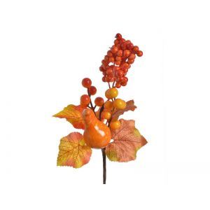Crenguta frunze+bobite+dovlecel artificial pentru aranjamente florale